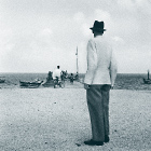 Philipe Soupault on the beach, 1940